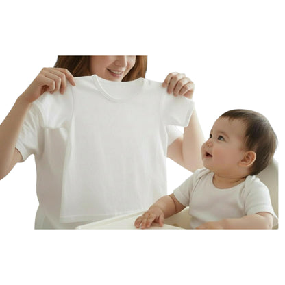 Minnies' & Mimi T-Shirt Button Short Sleeves For New Born Infant 1Pcs Color White Available in Medium and Large