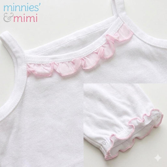 Minnies' & Mimi Cotton Spaghetti/Pajama Raffles Design 3 SET for (6m to 3yrs Old) Available WP Size S,M,L