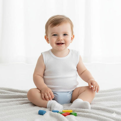 Minnies' & Mimi stretchable baby Muscle Shirt for Toddlers 6-24 Months 3Pcs Available in Small Medium Large