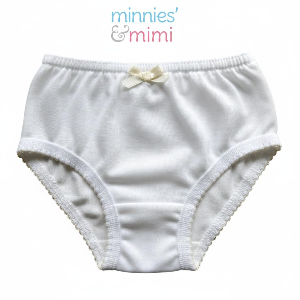 Minnies' & Mimi Panty with Ribbon and w/ Double Fagoting for (6m-12months) Available size S/M/L 1pcs