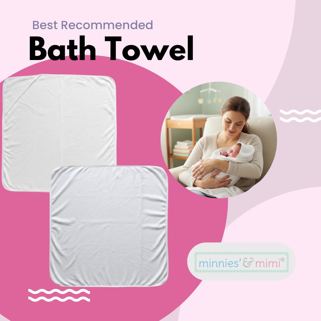 Minnies' & Mimi Cotton Bath Towel 27 Inches x 27 Inches White