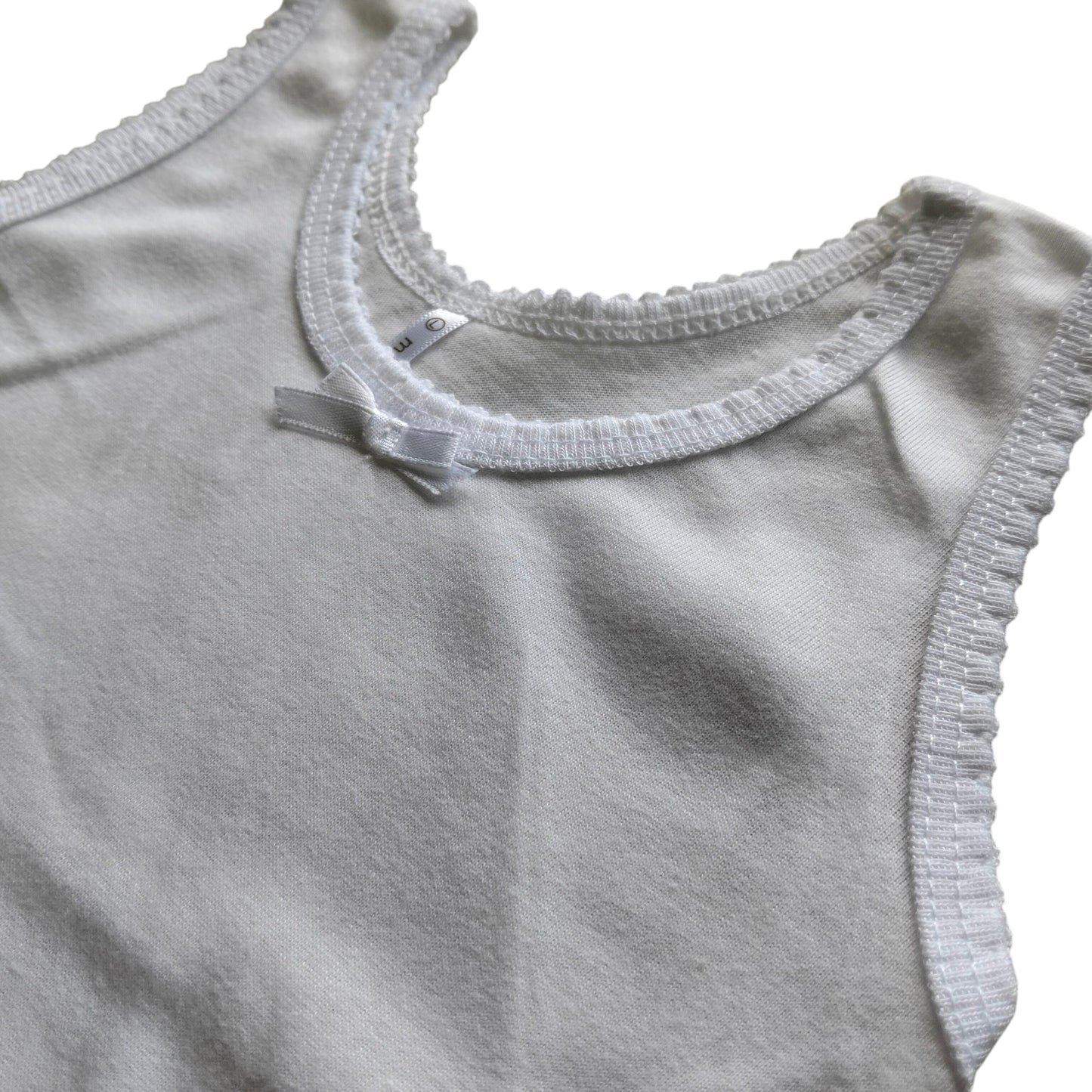 Minnies' & Mimi Single Knit Tank top Sando w/ Ribbon and Single Fagoting for Toddlers (6Mto 2Yrs Old) by 3Pcs avail.S/M/L