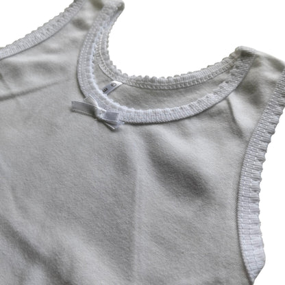 Minnies' & Mimi Single Knit Tank top Sando w/ Ribbon and Single Fagoting for Toddlers (6Mto 2Yrs Old) by 3Pcs avail.S/M/L