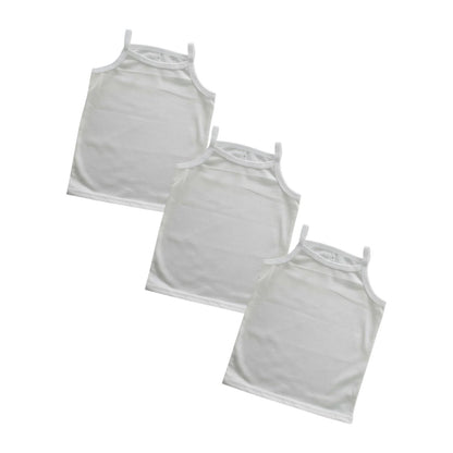 Minnies' & Mimi Cotton Spaghetti Strap White for Toddlers by 3pcs Available in Small Medium Large  Color White