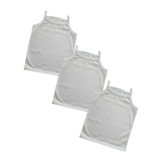 Minnies' & Mimi Cotton Spaghetti Strap White for Toddlers by 3pcs Available in Small Medium Large  Color White