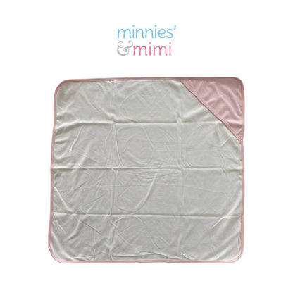 Minnies' & Mimi Cotton Receiving Blanket 27 inches x 27 Inches 68.58cm by 68.58cm for New Born Infant 0-6 Months Available in White, Pink, Blue, Yellow and Mint Green Colors