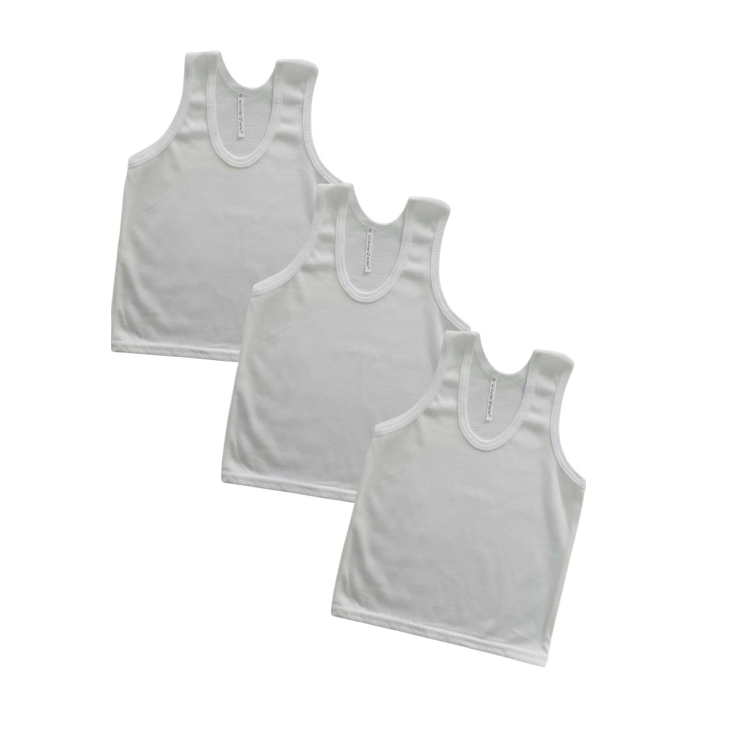 Minnies' & Mimi Cotton Sando for Toddler by 3pcs Available in White, Mint Green and Blue Sizes Small Medium Large