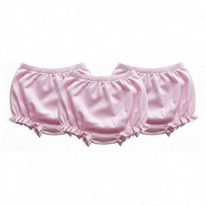 Minnies' & Mimi Lettuce Edge Baby Panty 0-24 Month 3Pcs Available color White Pink, White Yellow and Pink, Yellow Size S M L