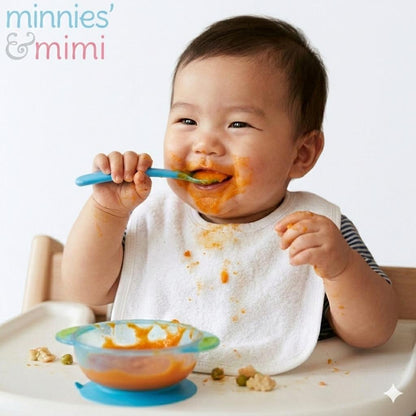 Minnies' & Mimi Cotton Towellette Bibs w/ Button for Newborns, Infants, Toddlers (0–6 Months) (6–12 Months) (1–3 Years) Available W,WP,WB 3pcs