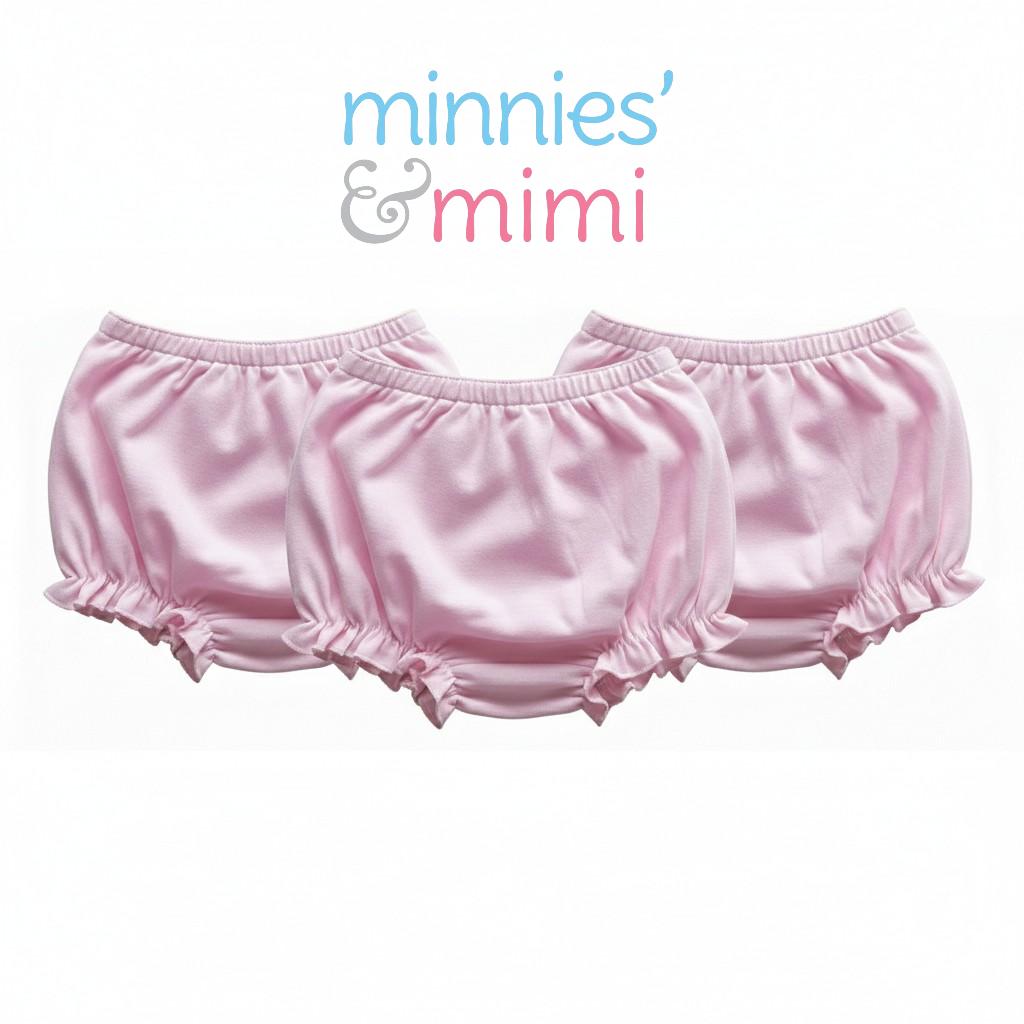 Minnies' & Mimi Lettuce Edge Baby Panty 0-24 Month 3Pcs Available color White Pink, White Yellow and Pink, Yellow Size S M L