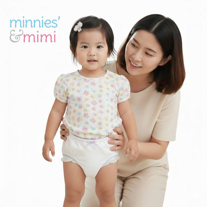 Minnies & Mimi White Panty w/ Single Fagoting Design with the Ribbon for (12M-3Y)Available Size S/M/L 3pcs per order