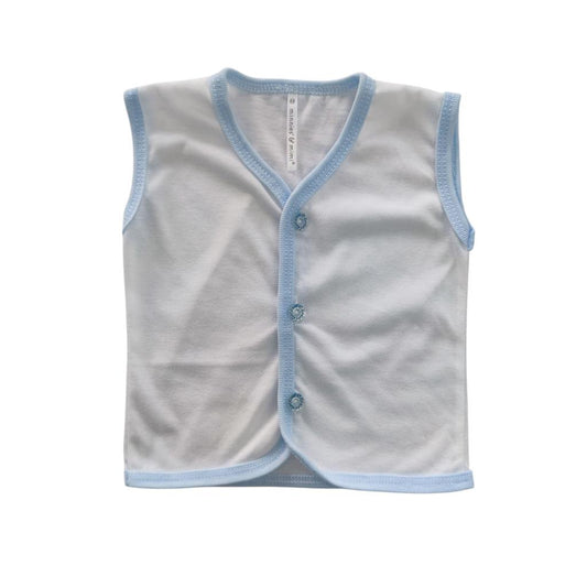 Minnies' & Mimi Front Button Down with Colored Trim for New Born Baby 1pc Per Order