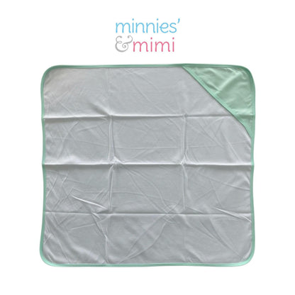 Minnies' & Mimi Cotton Receiving Blanket 27 inches x 27 Inches 68.58cm by 68.58cm for New Born Infant 0-6 Months Available in White, Pink, Blue, Yellow and Mint Green Colors