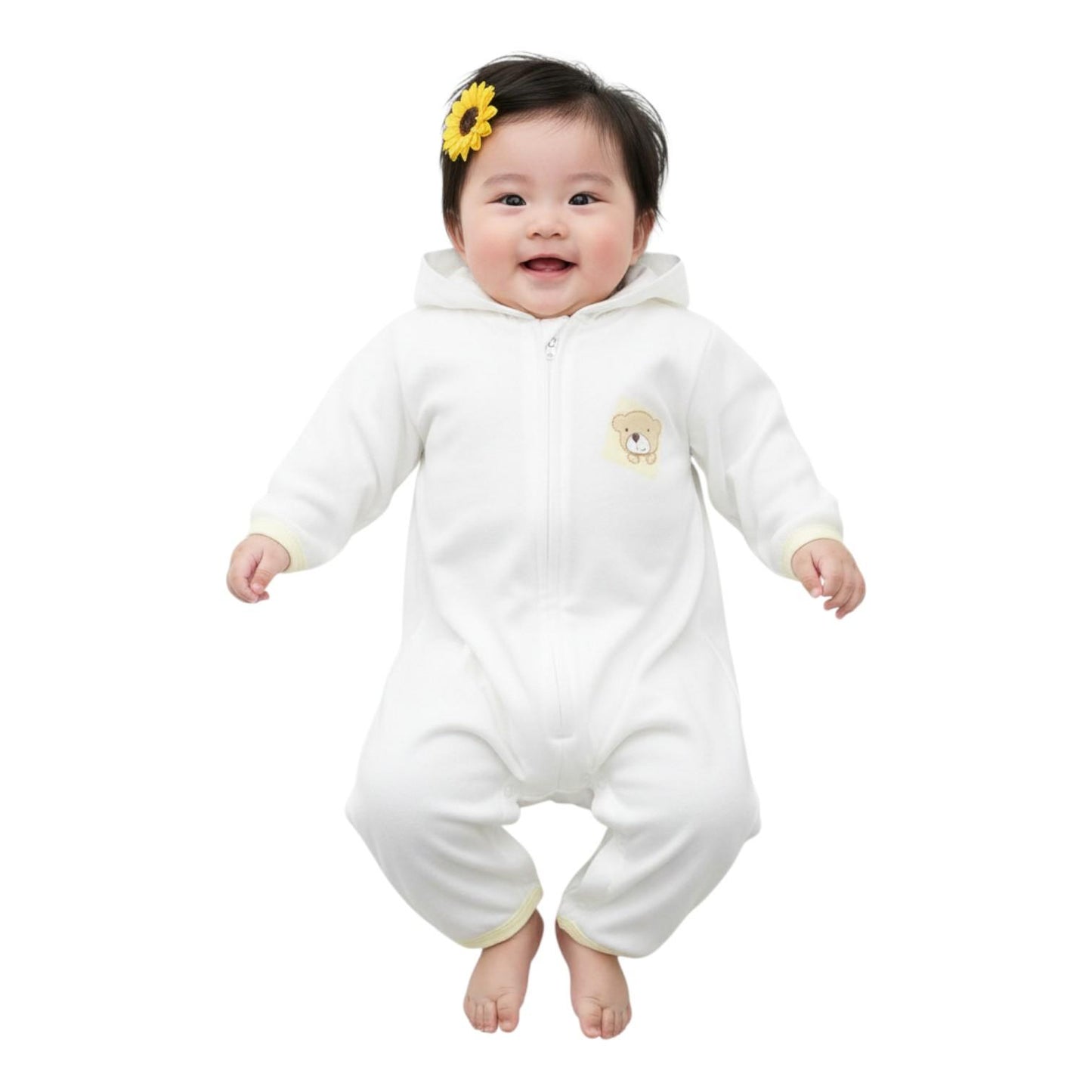 Minnies' and Mimi Onesies Full Body Jump Suit Long Sleeves Cotton by for 0-3 Months New Born Available in Pink, Blue, Mint Green Yellow White also with Piping Design