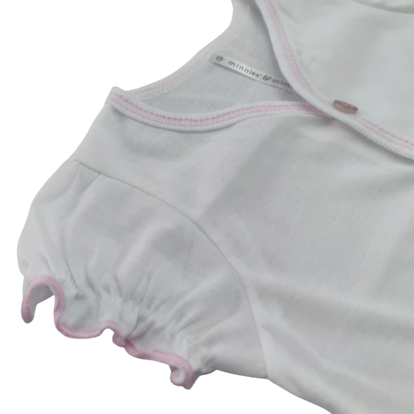 Minnies' & Mimi Front Button Down Short Sleeves for New Born Infant 0-3 Months 3pcs Available in Pink and Yellow Sizes Small Medium and Large