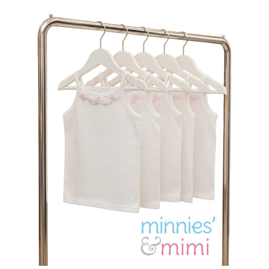 Minnies' & Mimi Tank Top Spaghetti Strap with Pink Ruffles for Toddlers 6 Months up to 2 Years of Age Available in Small Medium Large