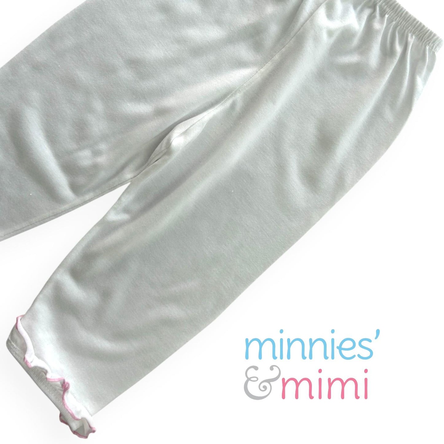 Minnies' & Mimi Cotton Long Pajama with Pink Ruffles for Toddlers 6 Months to 2 Years by 3pcs or 1pc Available in Small Medium Large