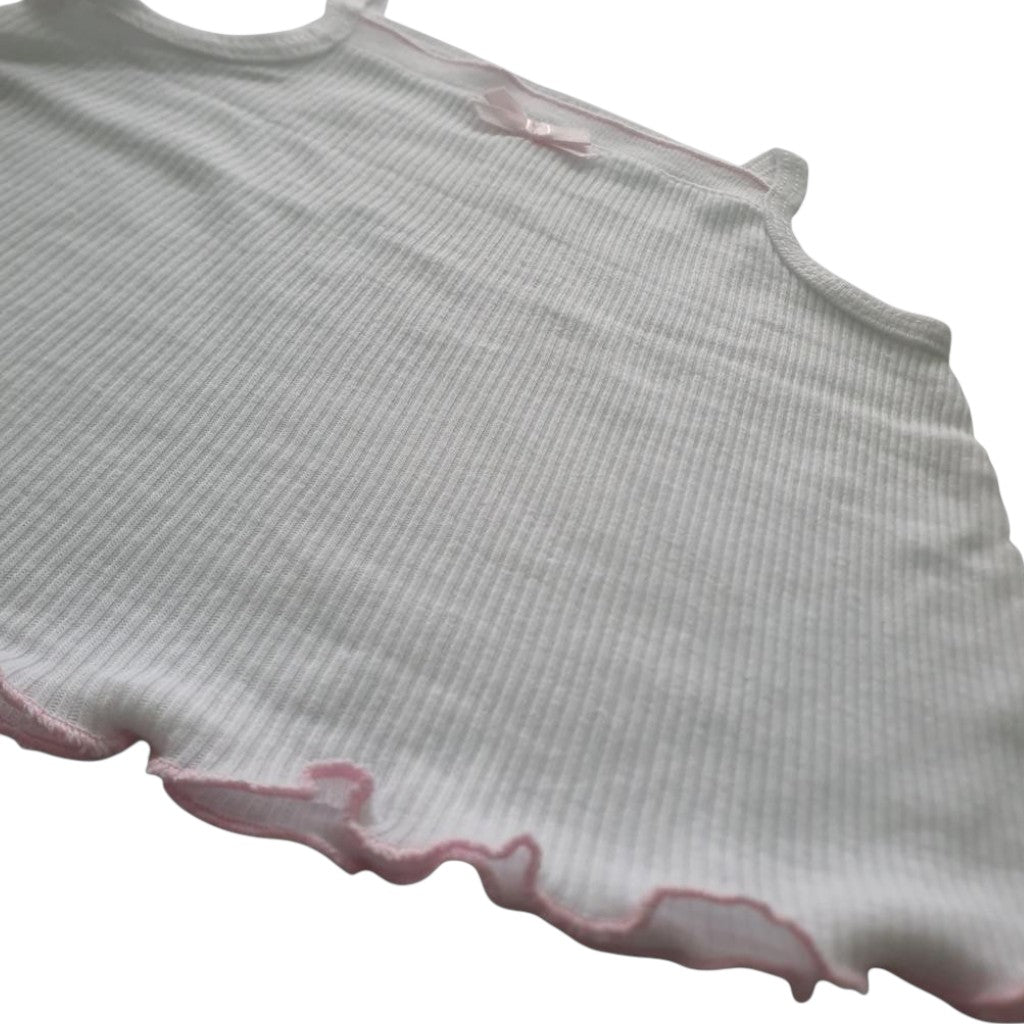 Minnies & Mimi Toddler Clothes Undershirt Set 3 Pcs Camiso with Ribbon 100% Cotton Size S,M,L T-3206