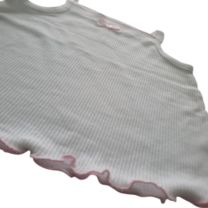 Minnies & Mimi Toddler Clothes Undershirt Set 3 Pcs Camiso with Ribbon 100% Cotton Size S,M,L T-3206