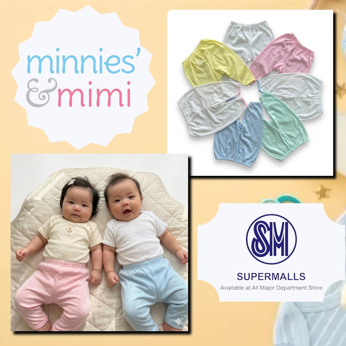 Minnies' & Mimi Cotton New Born Pajama Bottoms For 0-6 Months Available in White, Mint Green, Blue, Yellow and Pink