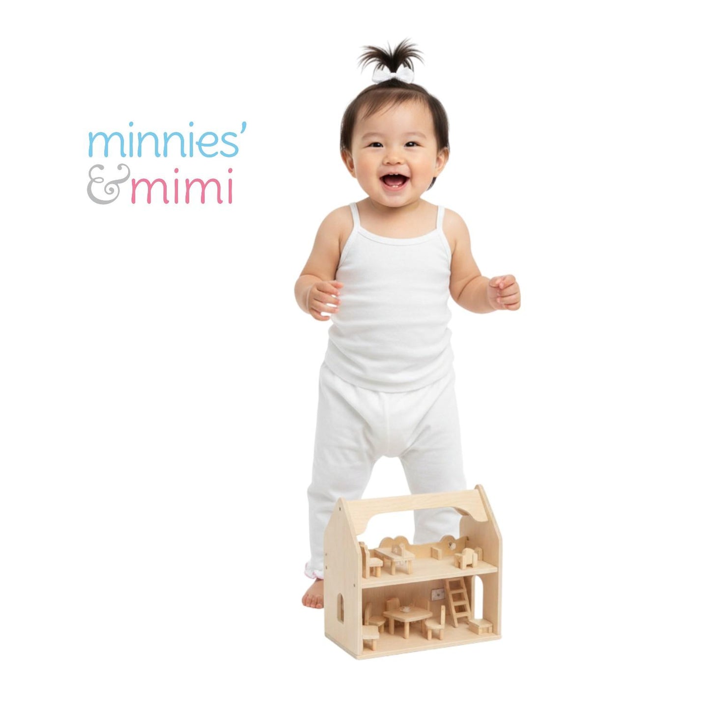Minnies' & Mimi Cotton Long Pajama with Pink Ruffles for Toddlers 6 Months to 2 Years by 3pcs or 1pc Available in Small Medium Large