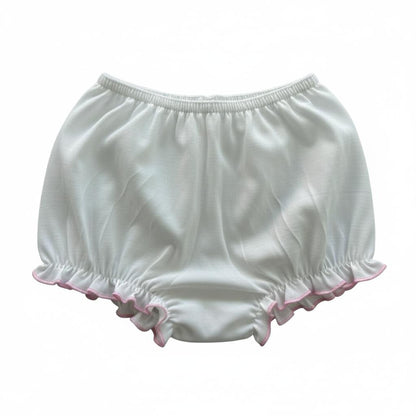 Minnies' & Mimi Cotton Boxer Panty with Lettuce For Toddlers 6 Months to 2 Years Old Available in Yellow or Pink Size Small Medium Large