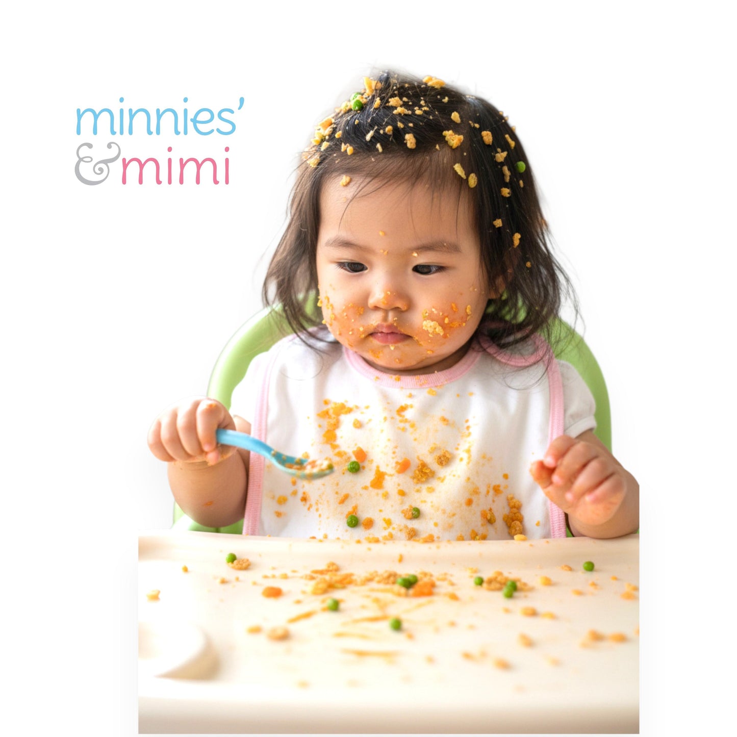 Minnies' & Mimi Cotton Bibs with Colored Piping by 3pcs for Toddlers 6 Months to 2 Years Old Available White, Pink and Blue