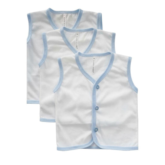 Minnies' & Mimi Front Button Down with Colored Trim 3Pcs Per Order for New Born Baby