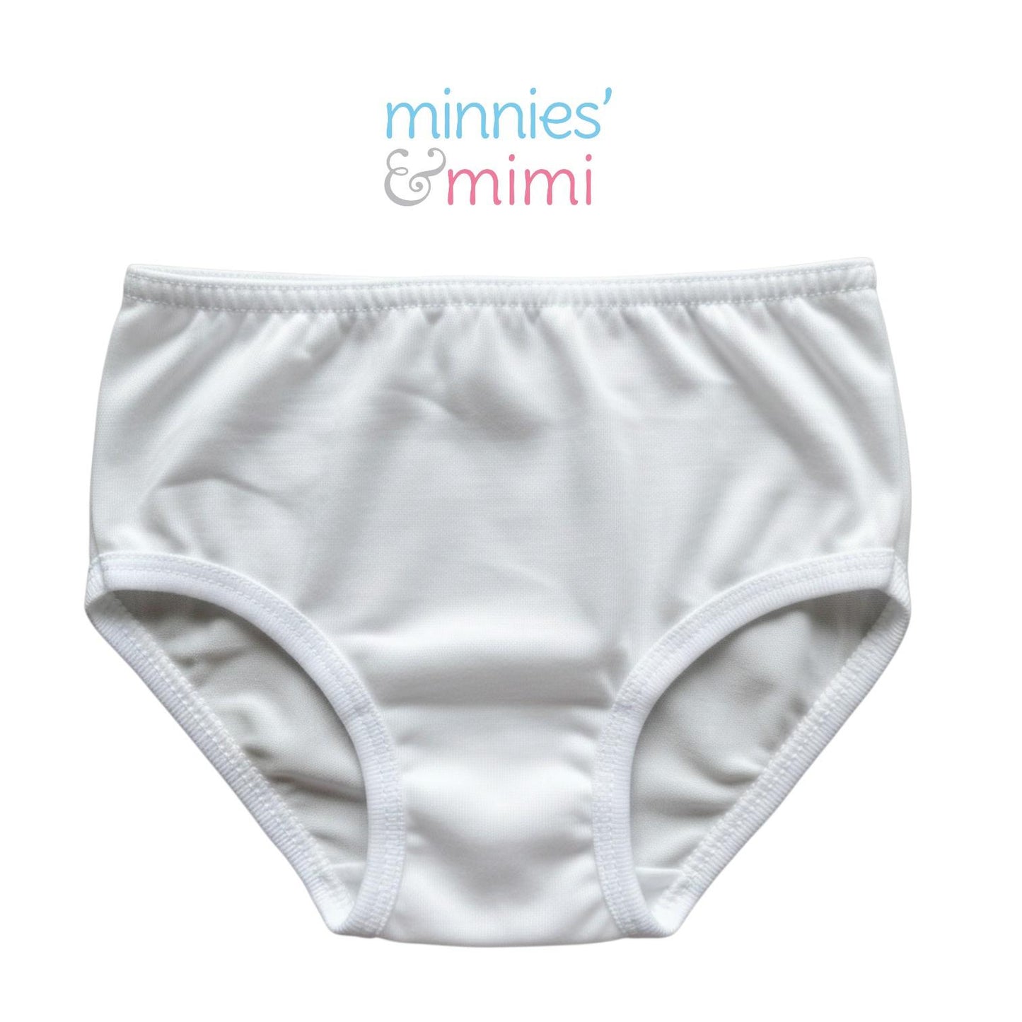 Minnies & Mimi Cotton White Panty For Toddlers 1-2 Years Old 3pcs Available in S,M,L