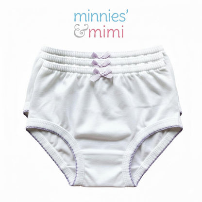 Minnies' & Mimi Panty with Ribbon and w/ Double Fagoting for (6m-12months) Available size S/M/L 3pcs