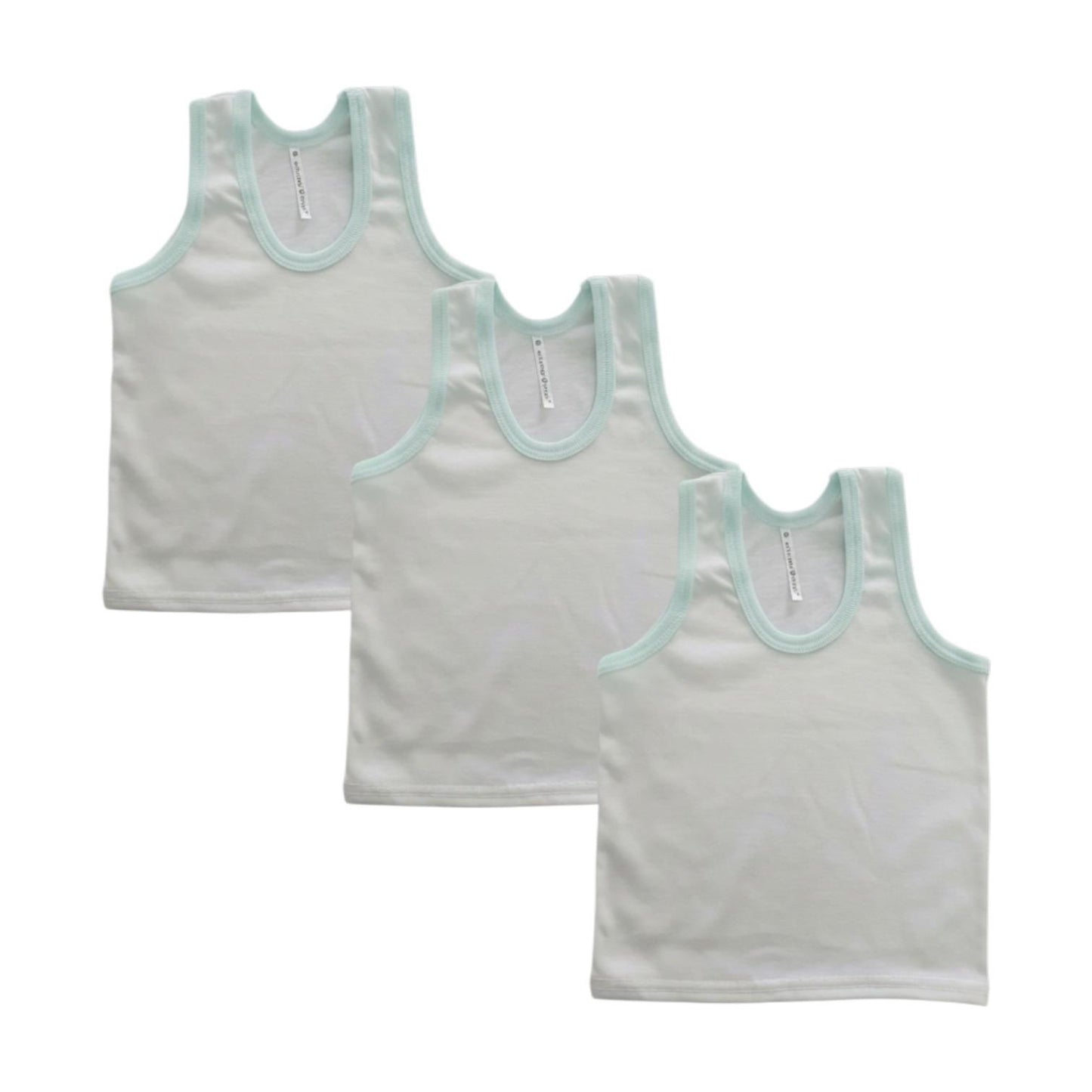 Minnies' & Mimi Cotton Sando for Toddler by 3pcs Available in White, Mint Green and Blue Sizes Small Medium Large