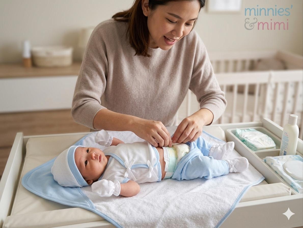 Minnies' & Mimi TieSide Shortsleeves W/ Pajama Matching Blanket, Bonnet, Booties, Mittens, Available White Pink, White, White Blue SET For Newborn Size XS