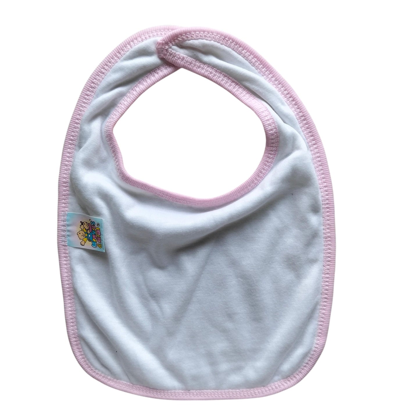 Minnies' & Mimi Cotton Towellette Bibs w/ Button for Newborns, Infants, Toddlers (0–6 Months) (6–12 Months) (1–3 Years) Available W,WP,WB 1pcs