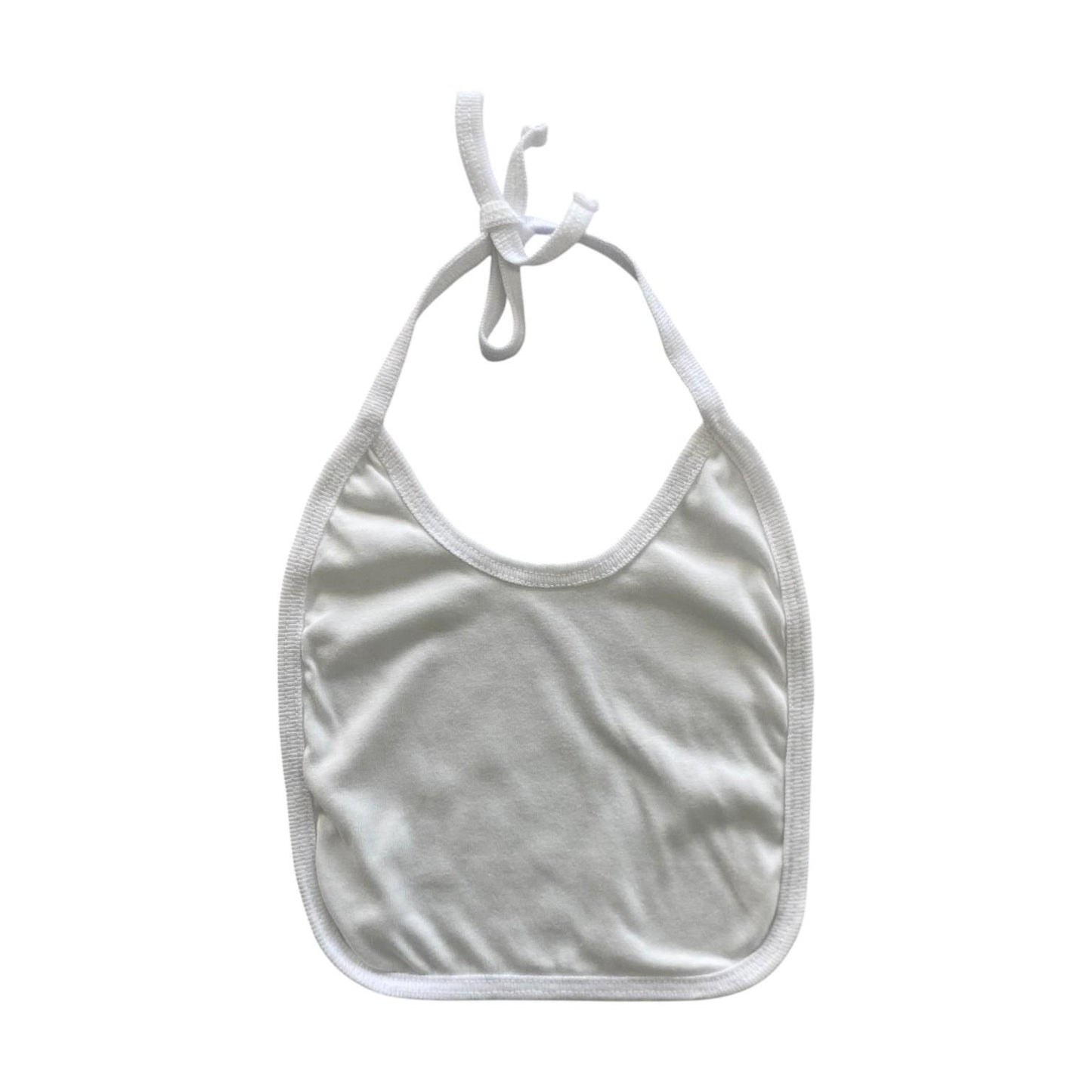 Minnies' & Mimi Cotton Bibs with Colored Piping for Toddlers 6 Months to 2 Years Old Available in Pink White and Blue