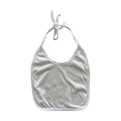 Minnies' & Mimi Cotton Bibs with Colored Piping for Toddlers 6 Months to 2 Years Old Available in Pink White and Blue