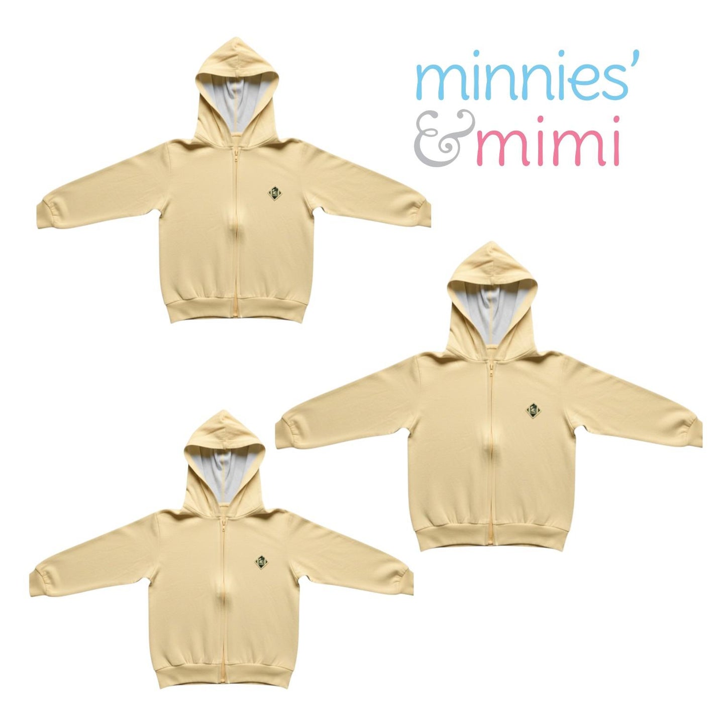 Minnies' & Mimi Cotton Jacket with Hoodie Avail. Blue, MG, Pink, WY, WB, WMG, WP and WY 3pcs  M,L