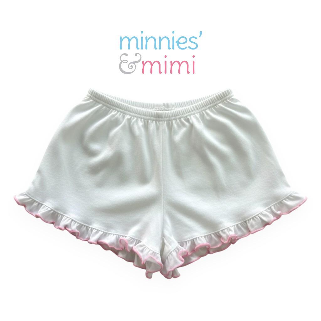 Minnies' & Mimi Cotton Shorts with Pink Ruffles for Toddlers 6 Months to 2 Years by 3pcs or by 1pc Available in Small Medium Large