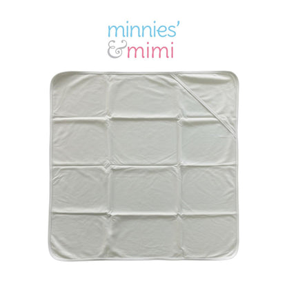 Minnies' & Mimi Cotton Receiving Blanket 27 inches x 27 Inches 68.58cm by 68.58cm for New Born Infant 0-6 Months Available in White, Pink, Blue, Yellow and Mint Green Colors