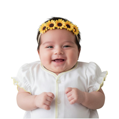 Minnies' & Mimi Front Button Down Short Sleeves for New Born Infant 0-3 Months 3pcs Available in Pink and Yellow Sizes Small Medium and Large