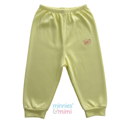 Minnies & Mimi Cotton Colored Pajama with Cuffs for Toddler 6 Months to 2 Years Available in Blue, Mint Green, Pink and Yellow
