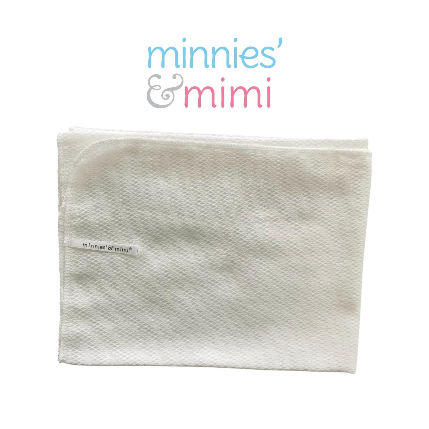 Minnies' & Mimi Cotton Birds Eye 70cm x 70cm Lampin Packaged by 1pc 6pcs or 12pcs White