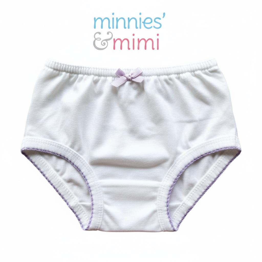 Minnies' & Mimi Panty with Ribbon and w/ Double Fagoting for (6m-12months) Available size S/M/L 1pcs
