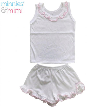 Minnies' & Mimi Cotton Sando/Short Raffles Design 1 SET for (6m-12m old) Available WP Size S,M,L