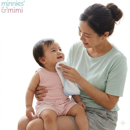 Minnies' & Mimi Cotton Towelette Face Towel for Newborns, Infants, Toddlers (0–6 Months) (6–12 Months)(1–3 Years) Available W,WP,WB 3pcs