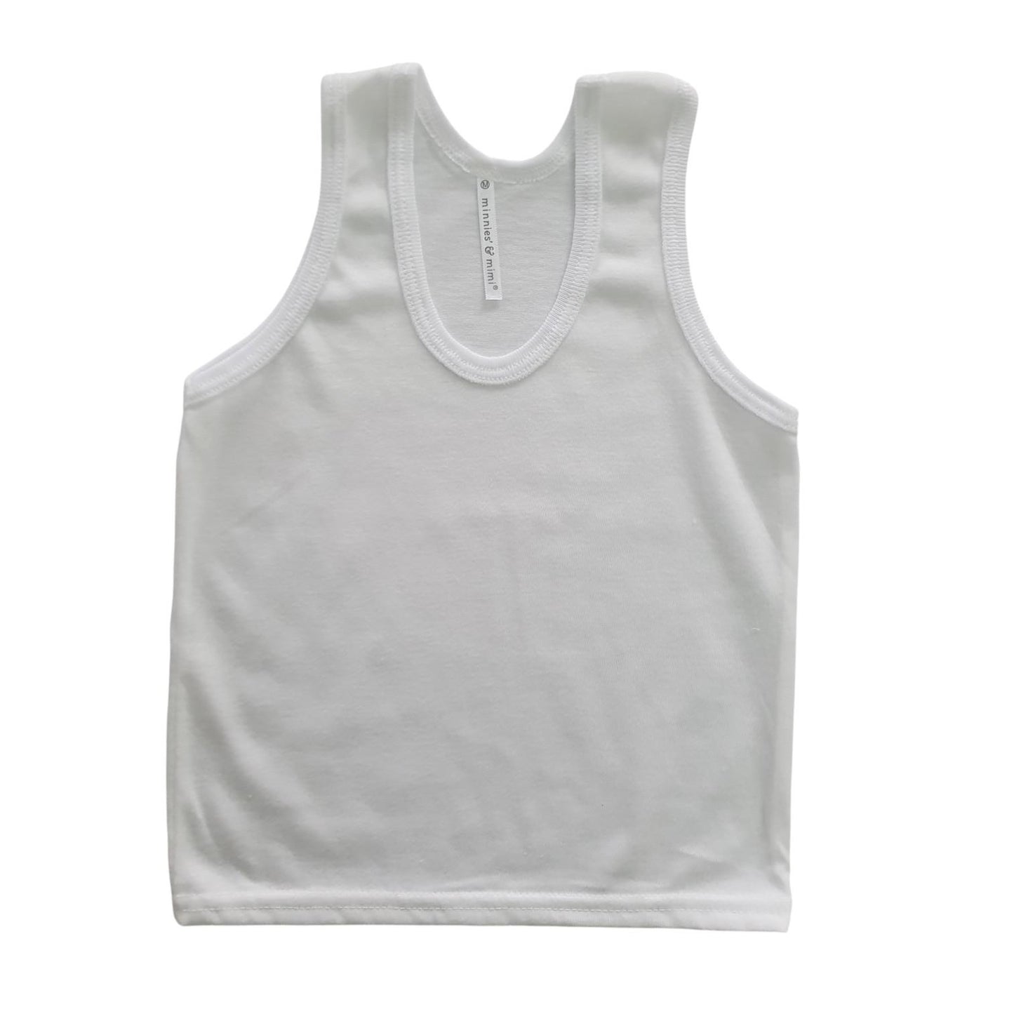 Minnies' & Mimi Cotton Sando for Toddler Available in White, Mint Green and Blue Sizes Small Medium Large