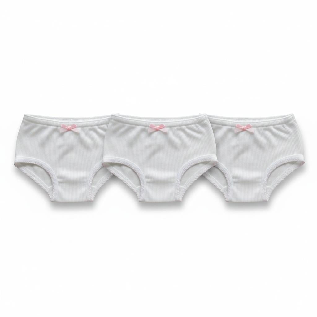 Minnies' & Mimi Stretchable  Panty for 0-24 Months Zigzag with Pink Ribbon by 3pcs Available S M L