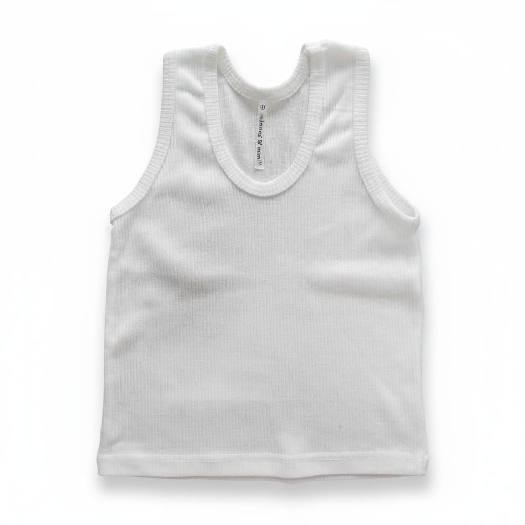Minnies & Mimi Plain White Stretchability Sando Cotton for 6-24 Months 3Pcs Available Small Medium Large