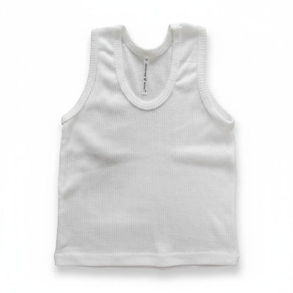 Minnies & Mimi Plain White Stretchability Sando Cotton for 6-24 Months 3Pcs Available Small Medium Large
