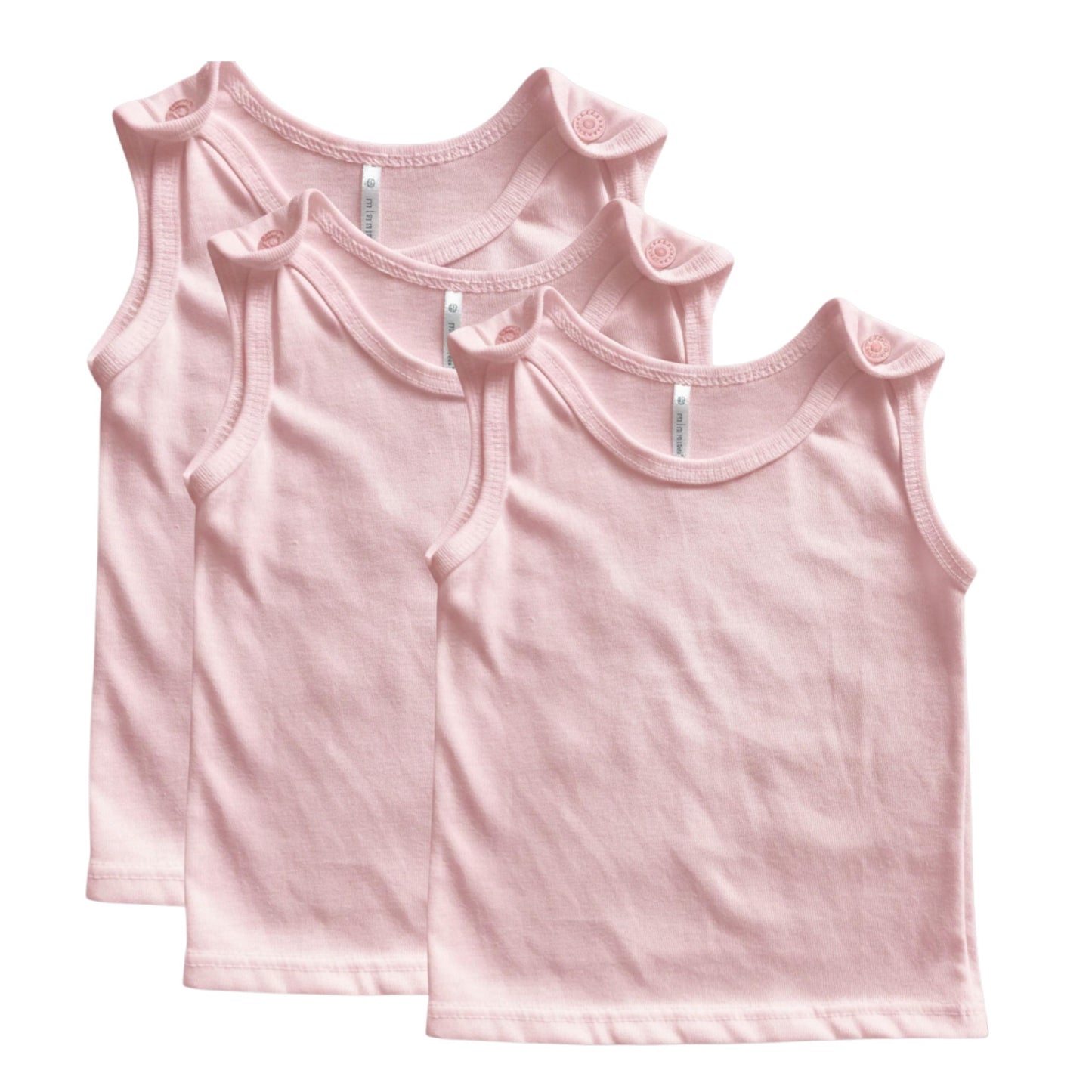 Minnies' & Mimi Sando Sabrina Cut Button Top for New Born Infant 3Pcs Available in White, Green, Blue And Yellow Sizes Small Medium Large,Xsmall