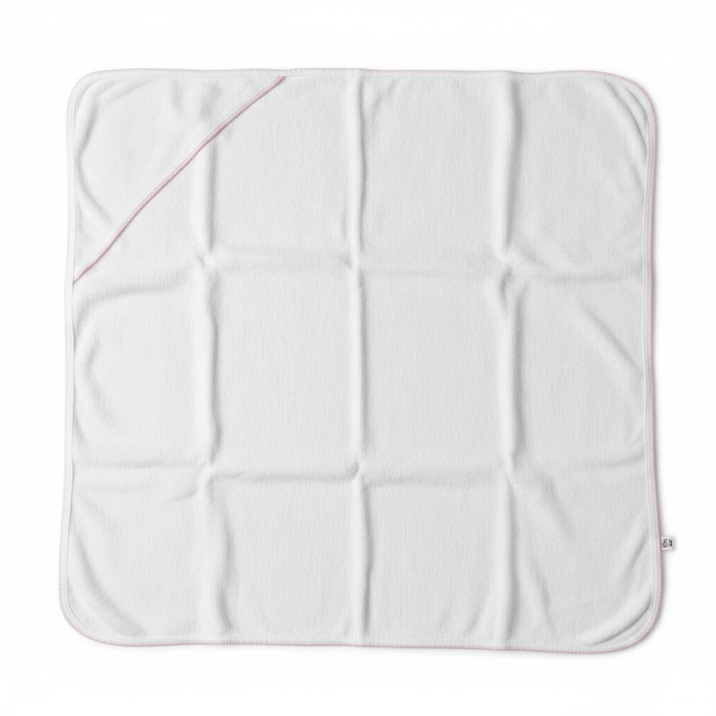 Minnies' & Mimi Cotton Bath Towel with Scallop 27 Inches x 27 Inches Available in Pink or Blue